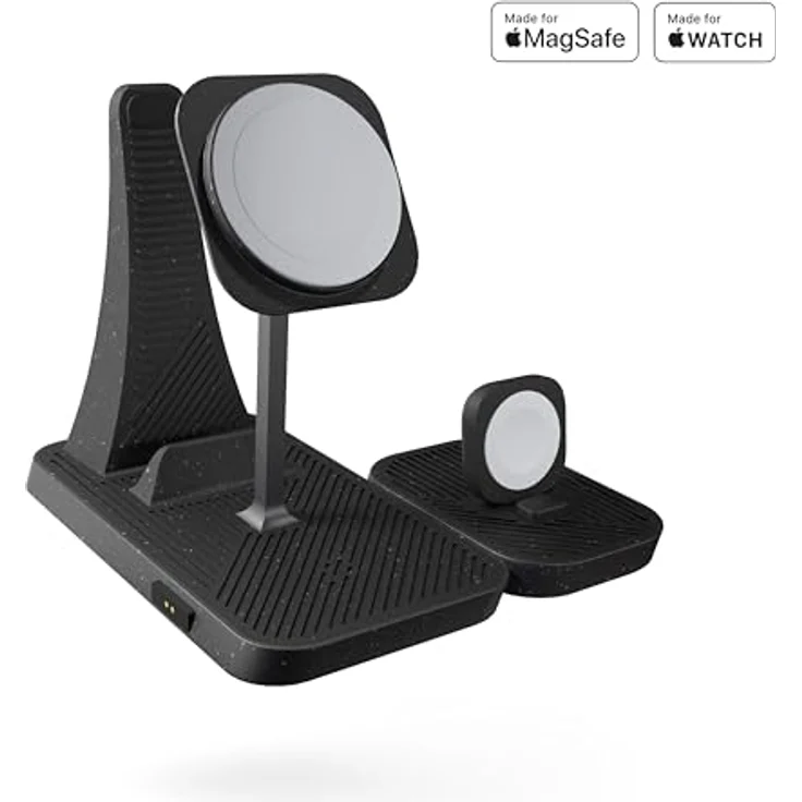 ZENS ZEAPMO3/00 kabelloses Ladegerät 4-in-1 Modular mit Funktion, MagSafe-Modul, 15W iPhone Ladefunktion, 30W USB-C Port, 5W AirPods Ladefläche, Apple Watch Erweiterung, 65W Netzteil, recyceltes Plastik, Qi-zertifiziert – Bild 2