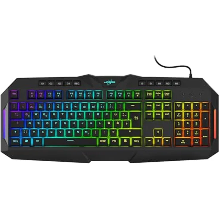 uRage Gaming-Keyboard Exodus 700 Semi-Mechanical, halbmechanische Tastatur, vollprogrammierbare Tasten, RGB-Beleuchtung, in Schwarz