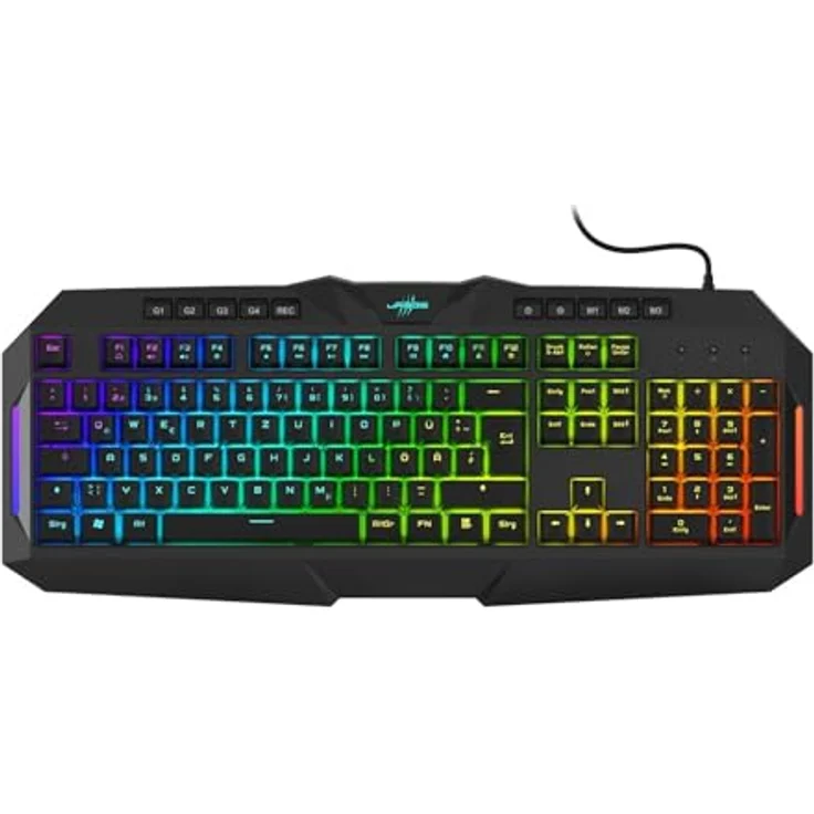 uRage Gaming-Keyboard Exodus 700 Semi-Mechanical, halbmechanische Tastatur, vollprogrammierbare Tasten, RGB-Beleuchtung, in Schwarz – Bild 1