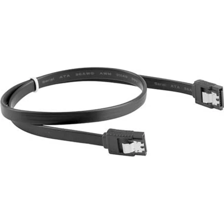 Lanberg SATA-Kabel, 50 cm, Serial ATA 150/300/600, schwarz – Bild 3
