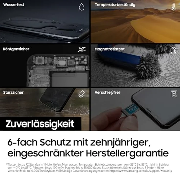 Samsung EVO Select (2024) microSD-Karte, 512 GB mit SD-Adapter, 160 MB/s Übertragungsgeschwindigkeit, wasserfest und temperaturbeständig – Bild 6