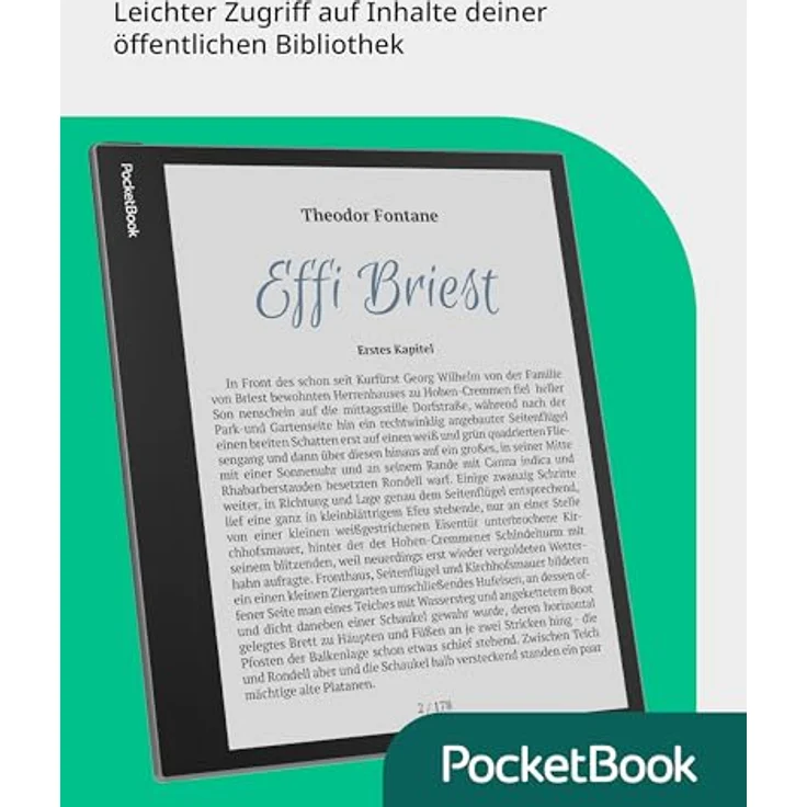 PocketBook e-Book Reader 'InkPad Eo' 64 GB Speicher, 26,12 cm (10,3 Zoll) E-Ink Kaleido 3 Farb-Touchscreen, SMARTlight Hintergrundbeleuchtung, Wi-Fi, Bluetooth, Lautsprecher Mist Grey – Bild 4