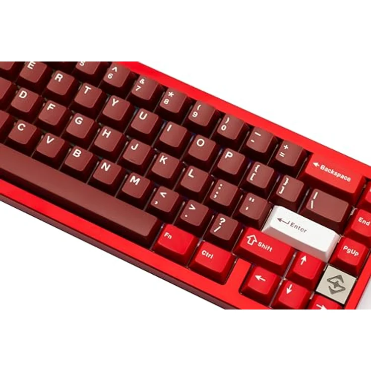 CutiePcs WOBKEY Zen 65, Mechanische Tastatur mit Hot-Swappable Schaltern, Quick Release CNC-Aluminiumgehäuse, Tri-Mode (BT/2,4G/USB-C), RGB-Beleuchtung, für Mac & Windows geeignet, Ultra Rot – Bild 4