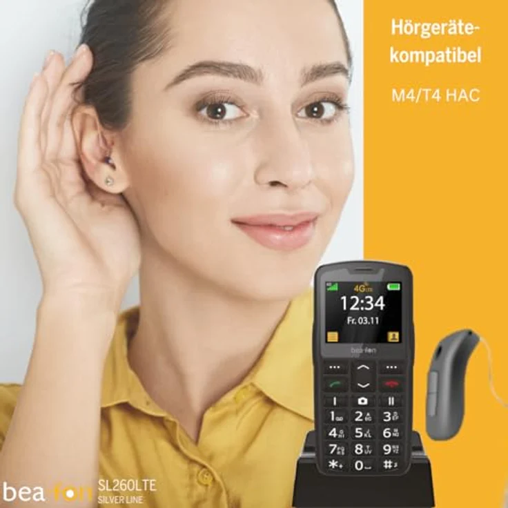 Beafon SL260 4G Smartphone, 5,59 cm (2,2 Zoll), Single SIM, Schwarz/Silber, Bluetooth, 800 mAh – Bild 3