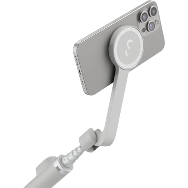 ShiftCam SnapStand Selfie, ausziehbarer Selfie Stick bis 75 cm, grau mit Bluetooth-Fernbedienung und 200 Grad Neigungswinkel – Bild 2