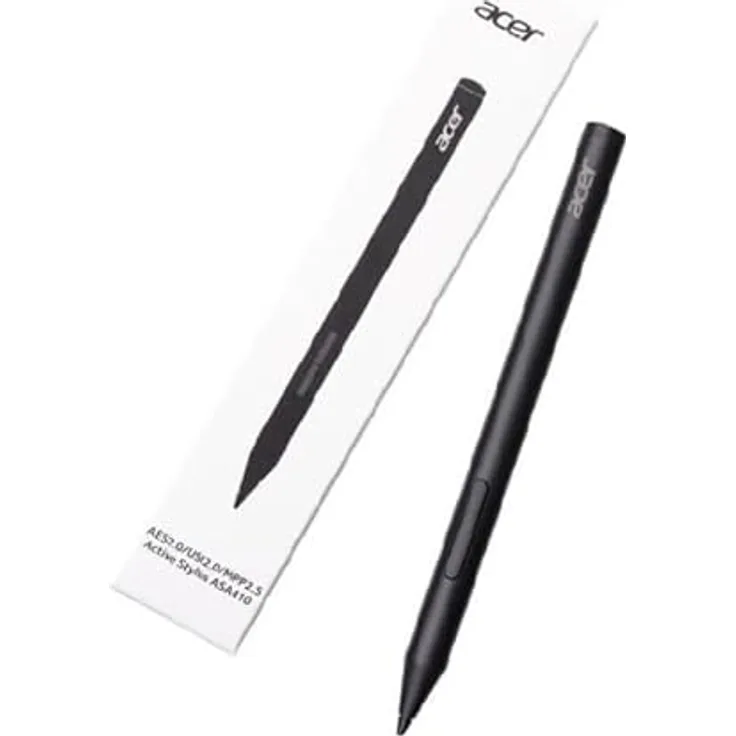 Acer Active Stylus ASA410, Eingabestift mit 4096 Druckstufen und Neigungserkennung, Schwarz