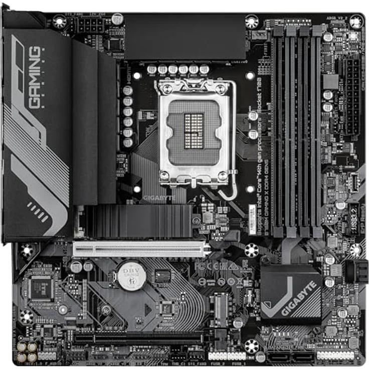 GIGABYTE B760M Gaming X DDR4 GEN5 Mainboard – Unterstützung für Intel Core Prozessoren 14. Generation, 8+1+1 Phasen VRM, bis zu 3200 MHz DDR4, 2 x PCIe 4.0 M.2, 2.5 GbE LAN, USB 3.2 Gen 1 – Bild 2