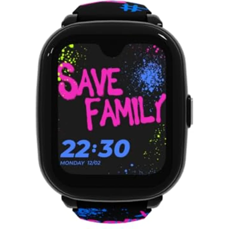 SaveFamily Iconic Plus 2 Smartwatch für Kinder, 4,52 cm Touchscreen, WLAN, GPS, SOS-Knopf, Vitalzeichenmonitor – Bild 4