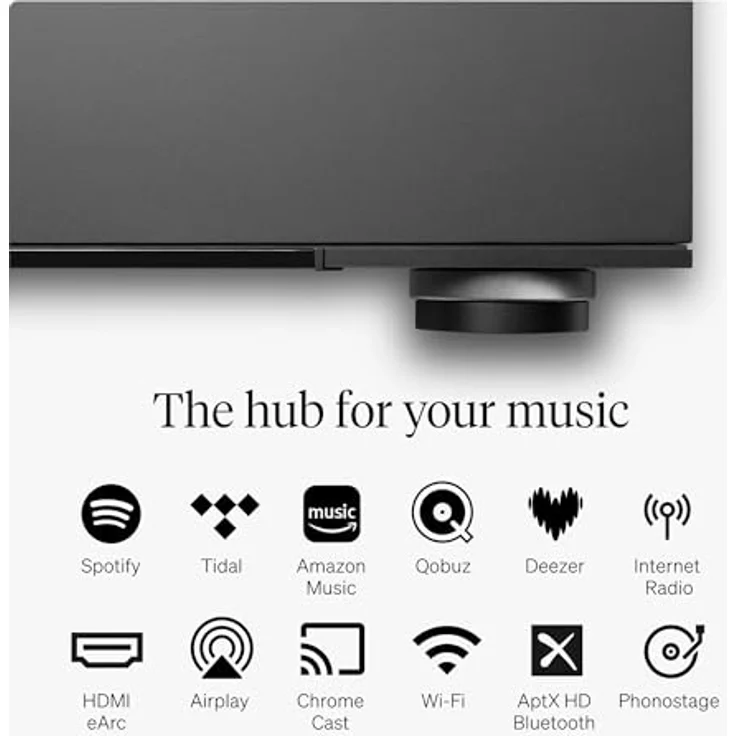 Cambridge Audio EVO 150 SE, All-in-One-Verstärker mit 150 Watt pro Kanal, hochauflösender Netzwerkplayer, Bluetooth aptX HD, AirPlay 2, HDMI eARC, MM-Phonostufe und ESS Sabre DAC, anpassbare Seitenverkleidungen – Bild 2