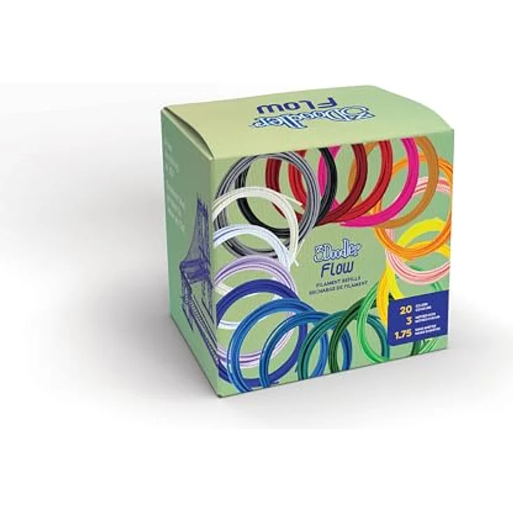 3Doodler Extra Nachfüll-Filamentbox, 1,75 mm PLA, 20 Farben à 4,6 m, kompatibel mit 3D-Stiften wie Works Flow, SCRIB3D, PIKA3D und MYNT3D – Bild 2