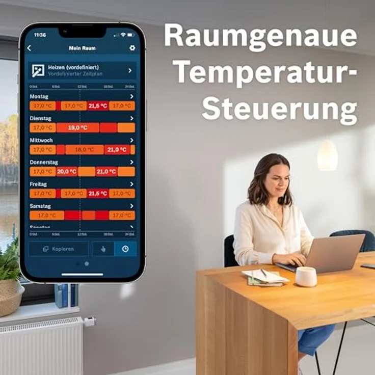 Bosch Smart Home Heizkörperthermostat II [+M], smartes Thermostat, Flexible Nutzung im Bosch Smart Home System oder in herstellerübergreifend in Matter Systemen – Bild 2