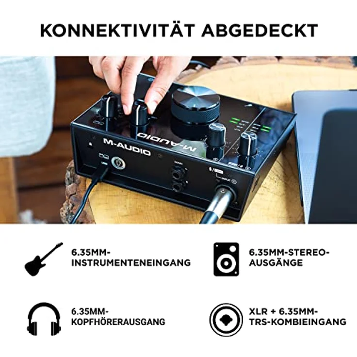 M-Audio - Komplettes Aufnahmepaket ? USB Audio Interface, Mikrofon, Shock Mount, Kabel, Kopfhörer und Software Suite - AIR 192 | 4 Vocal Studio Pro - Preisvergleich – Bild 3