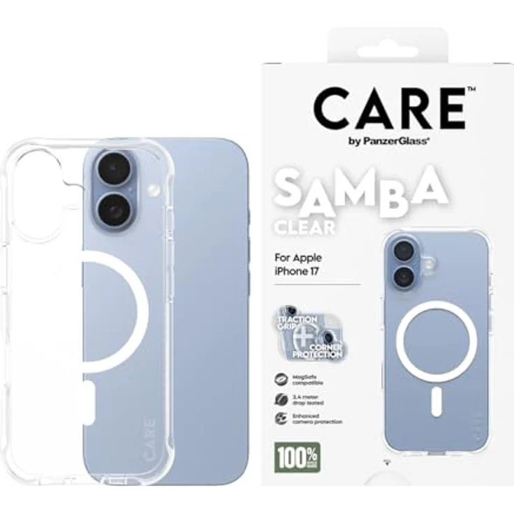 CARE by PanzerGlass Handyhülle Samba MagSafe Case für Apple iPhone 17, stoßfestes Backcover aus 100% recyceltem TPU, MagSafe-kompatibel – Bild 2