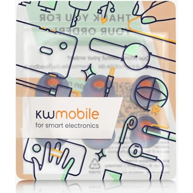 kwmobile 6X Polster kompatibel mit JBL Tune 230 NC TWS / T230NC - Silikon Ohrstöpsel In-Ear Kopfhörer, 3 Größen - Blau – Bild 5