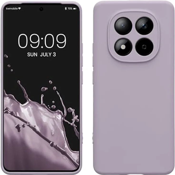 kwmobile Handyhülle für Xiaomi Redmi Note 15 4G / 5G & Poco M8 5G, weiche Silikon Schutzhülle in Lavendel, flexibel und strapazierfähig – Bild 1