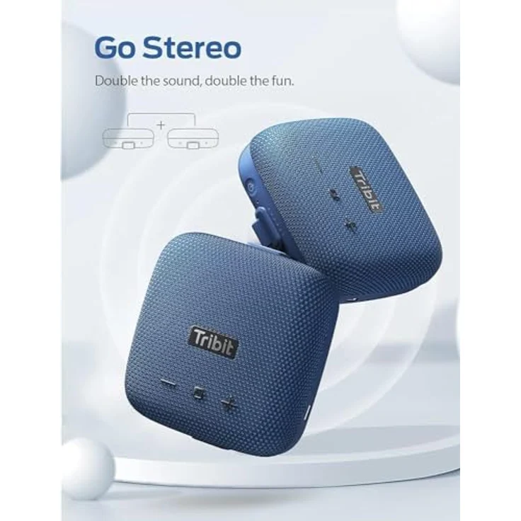 Tribit StormBox Micro 2 (12 h, Akkubetrieb), Bluetooth Lautsprecher, Blau – Bild 2
