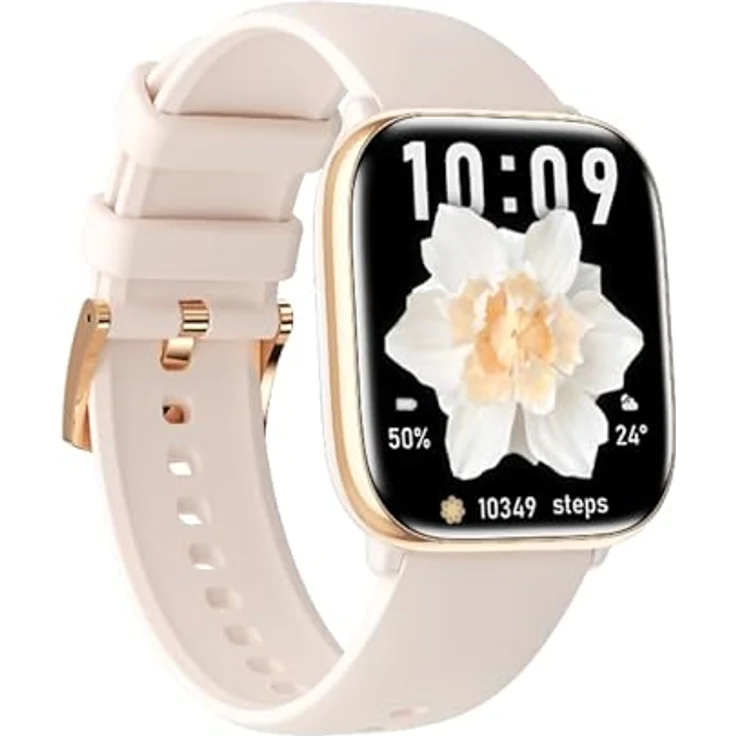 MP myPhone Smartwatch Watch Pastel Gold/Tea Rose mit Bluetooth-Anrufen, 230-mAh-Akku, 1,75-Zoll-Amoled-Bildschirm, IP67, mehreren Sportmodi – Bild 2