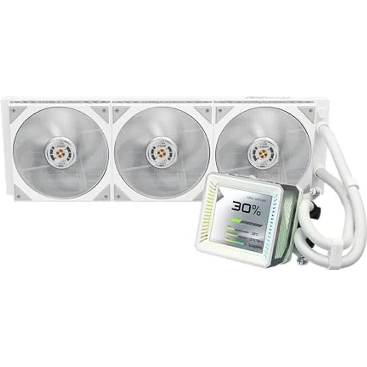 ASRock Steel Legend 360 LCD, Wasserkühlung mit 3,4-Zoll-Farb-LCD-Display, 360mm Aluminiumradiator, RGB-Beleuchtung, für AMD/Intel CPUs – Bild 2