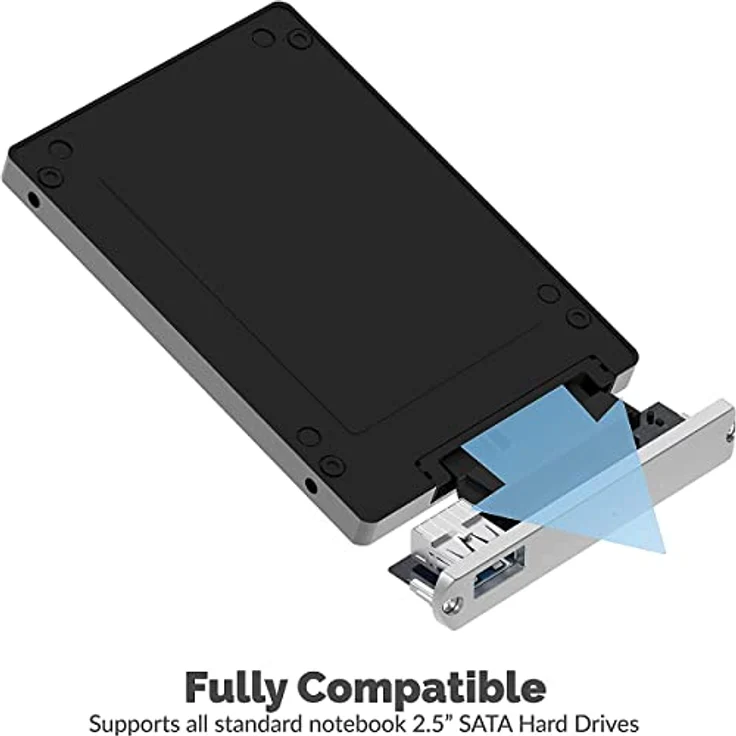 Sabrent Festplatten - Zubehör Gehäuse Ultra Slim USB 3.0 2,5 Zoll SATA Externe Aluminium Festplattengehäuse [Silber mit Alu-Finish] (EC-UM30) – Bild 3