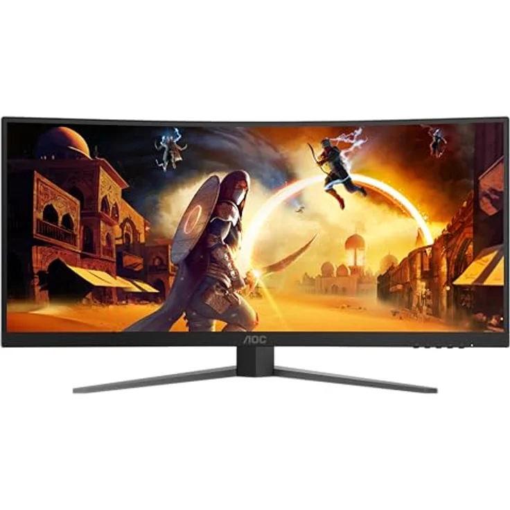 AOC Gaming CU34G4Z - 34 Zoll WQHD Curved Monitor, 240 Hz, FreeSync Prem., HDR400, schwarz-rot - Ultraflüssige Bilder, 0,3 ms Reaktionszeit, 2X HDMI 2.1, 1x DisplayPort 1.4, USB Hub – Bild 2