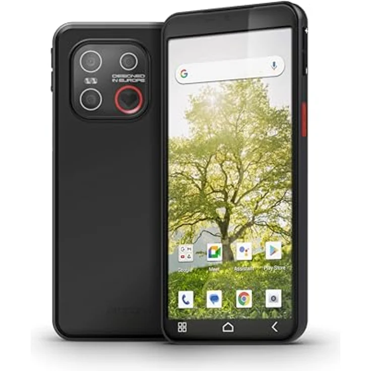 Emporia emporiaME.7 Senioren-Smartphone, Android 15, 5,45" Touchdisplay, 6 GB RAM, 128 GB Speicher, Notruftaste, IP54, Schwarz – Bild 1