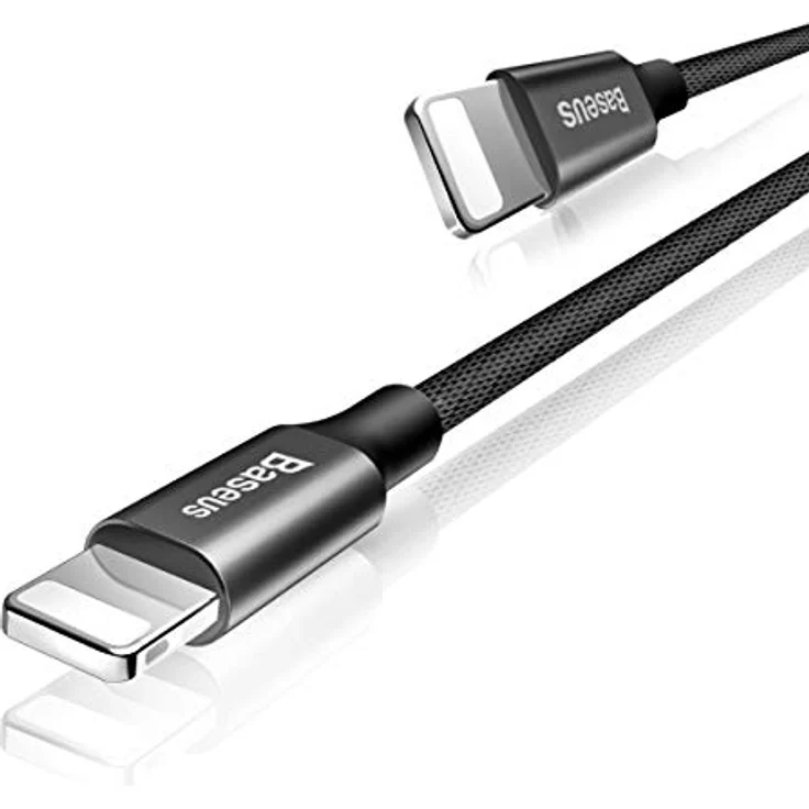 Baseus Yiven USB / Lightning Ladekabel, geflochtenes Textilkabel, 1,8m, schwarz, 2A schnelles Laden und Datenübertragung – Bild 5