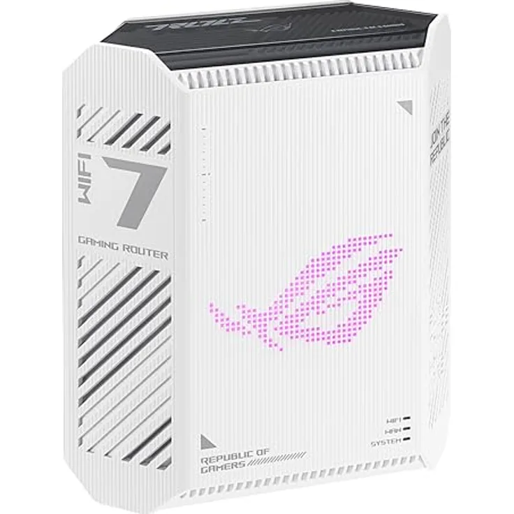 ASUS ROG Strix GS-BE7200, Dualband WiFi 7 Gaming Router mit 7.200 Mbps Durchsatz, 12,5 Gbit/s kabelgebunden, adaptive QoE und IoT-Funktionen