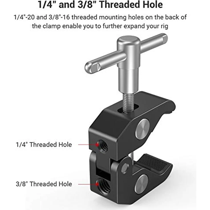 SmallRig 2058 Super Clamp with 1/4 Zoll and 3/8 Zoll Thread (2pcs Pack) – Bild 4