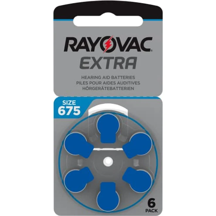 Rayovac - EXTRA Advanced - 675 - 1,4 Volt Zinc Air - 6er Blister – Bild 3