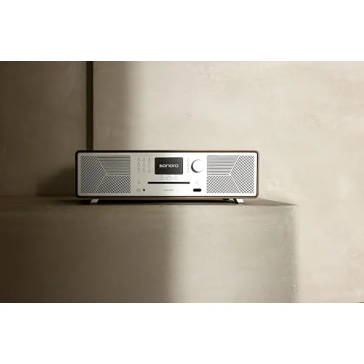 sonoro MEISTERSTÜCK (Gen.2) Kompaktanlage mit CD Player, Bluetooth & Internetradio (Airplay, Chromecast, Spotify, Tidal, FM, DAB+, USB) in Walnussfarbe – Bild 4