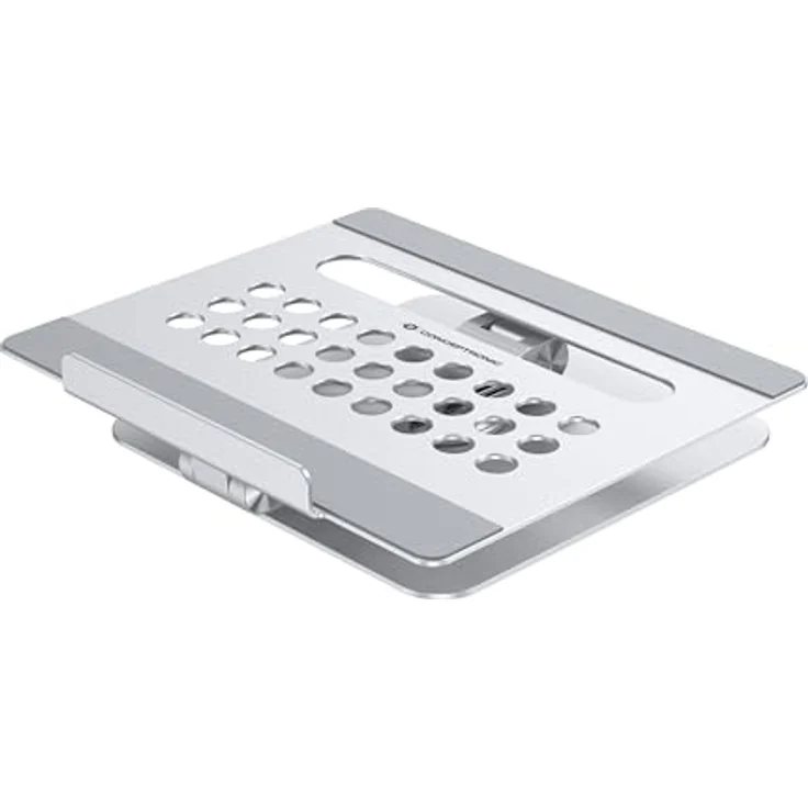 Conceptronic DONN27G Laptopständer mit 7-in-1-Dockingstation, 360° drehbarer Sockel, höhenverstellbar, Aluminiumgehäuse – Bild 4