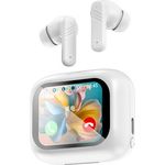 Leicke LEICKE Twin Mini Touch Bluetooth Kopfhörer mit Display-Case EP20512 Bluetooth-Kopfhörer (Siri, Google Assistant, Touchscreen Ladecase, USB-C, Bluetooth, In-Ear Headset)