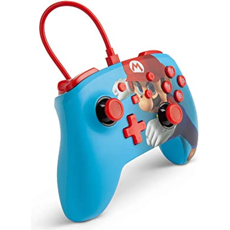 PowerA Enhanced Wired Controller - Mario Punch Blau, Rot (1518605-01) (Switch) – Bild 2