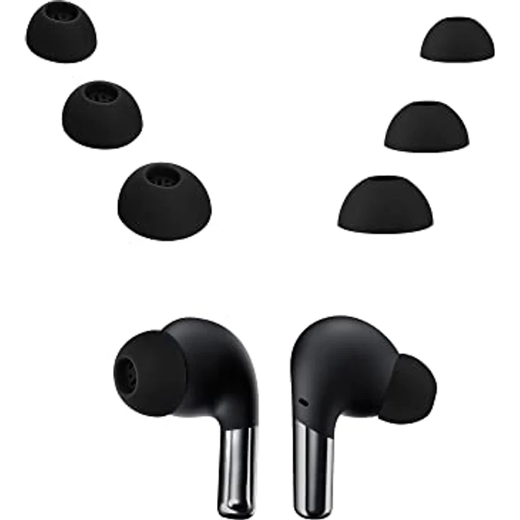 kwmobile 6x Ersatzpolster für Oneplus Buds Pro 2, Silikon Ohrpolster für In-Ear Kopfhörer, flexibel und elastisch – Bild 1