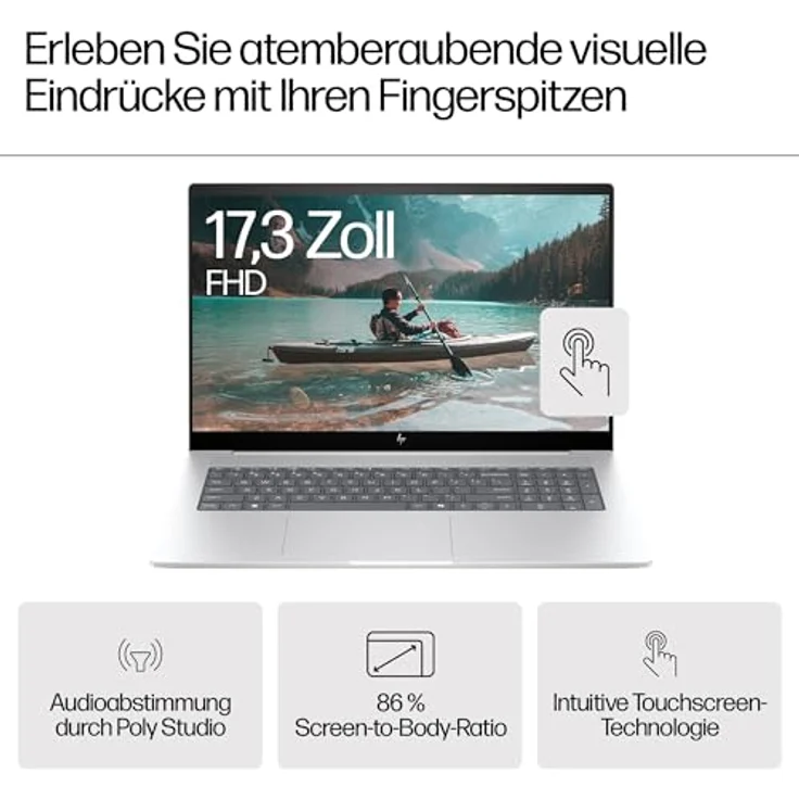 HP Envy Laptop 17-da0675ng, 17.3" Full HD, Intel Core i7, 16 GB RAM, 1 TB SSD, Windows 11, Gletschersilber, Versandkostenfrei – Bild 6