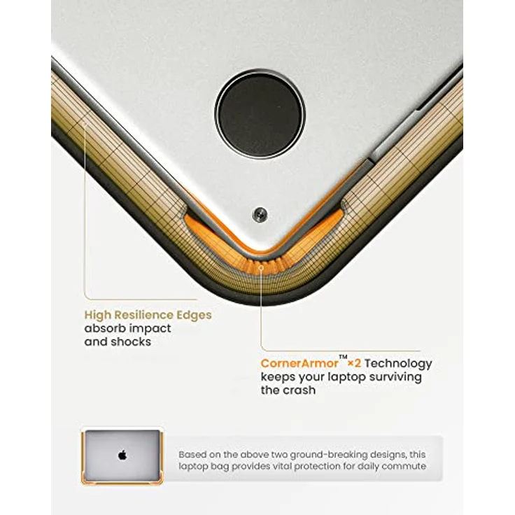 tomtoc 14" Laptoptasche, modern und langlebig, Schwarz – Bild 5