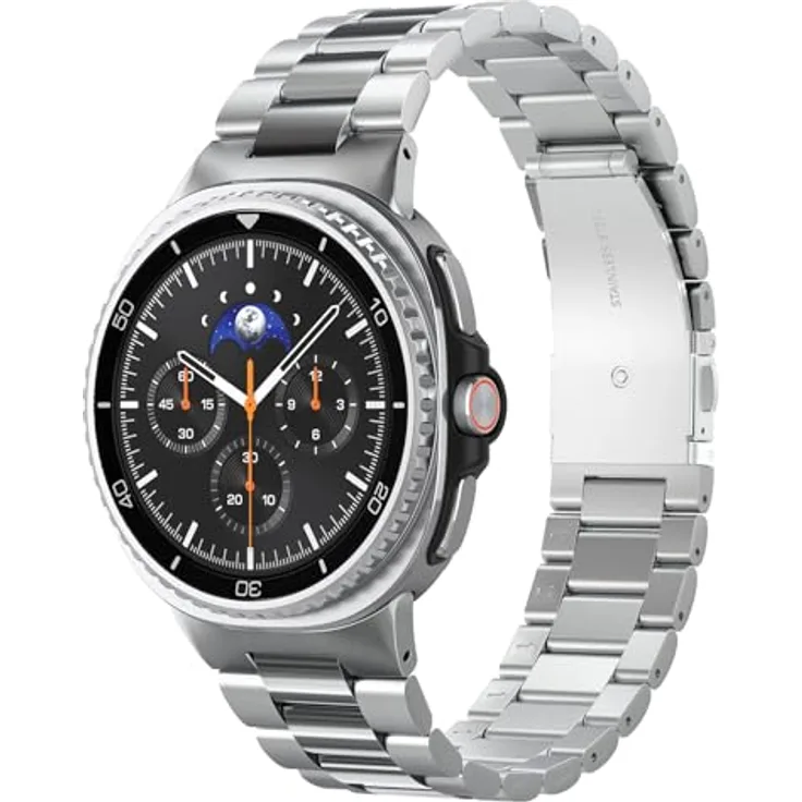Spigen Modern Fit Uhrenarmband für Samsung Galaxy Watch8 40mm/44mm/Classic, Silber, langlebiges Design