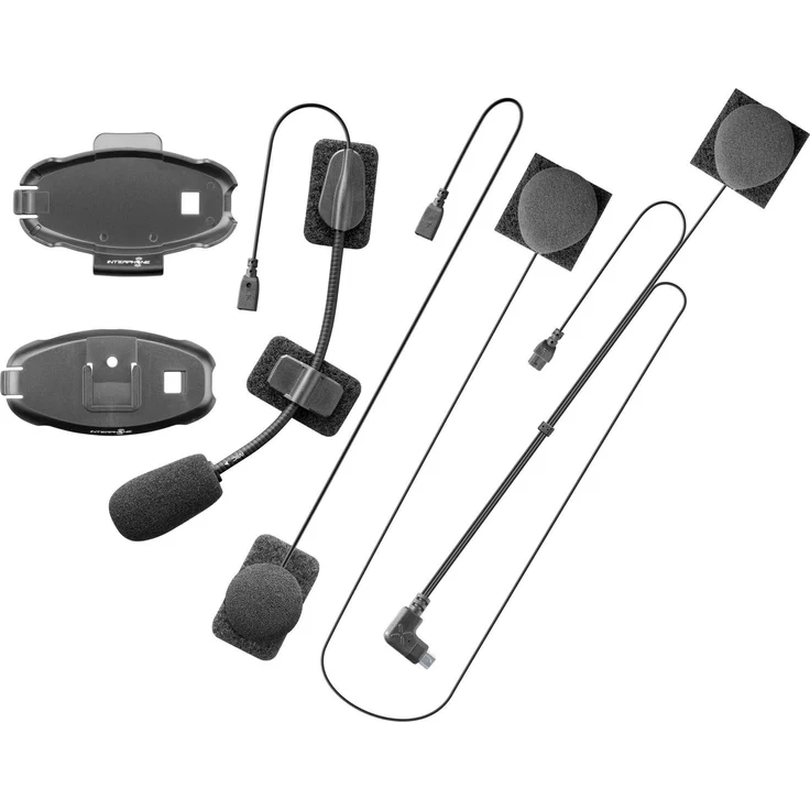 Interphone Audiokit F. Active/Connect, Helmkommunikationssystem mit flachem Design, Hi-Tech-Mikrofon und hervorragender Audioqualität