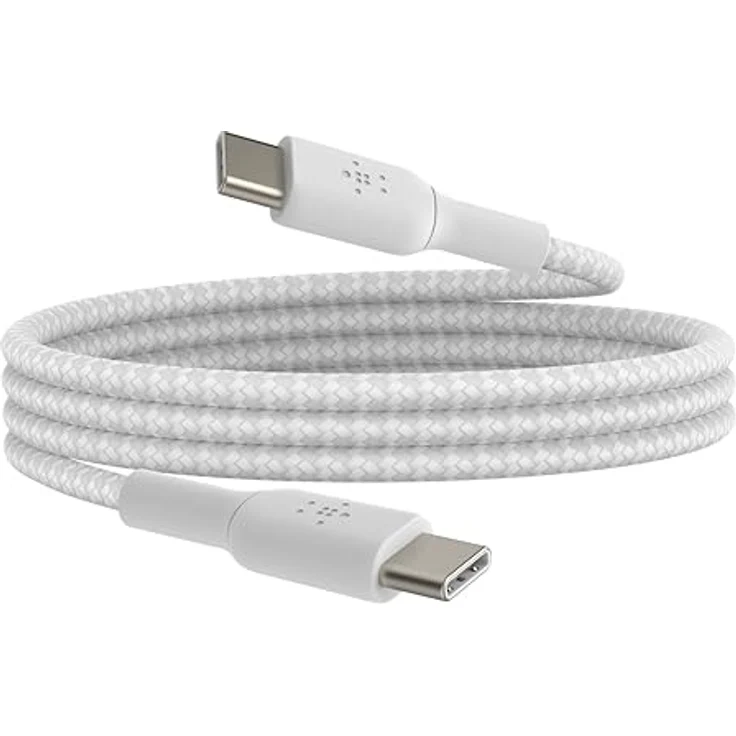 Belkin USB-C/USB-C Kabel ummantelt, 1 m, weiß – Bild 2
