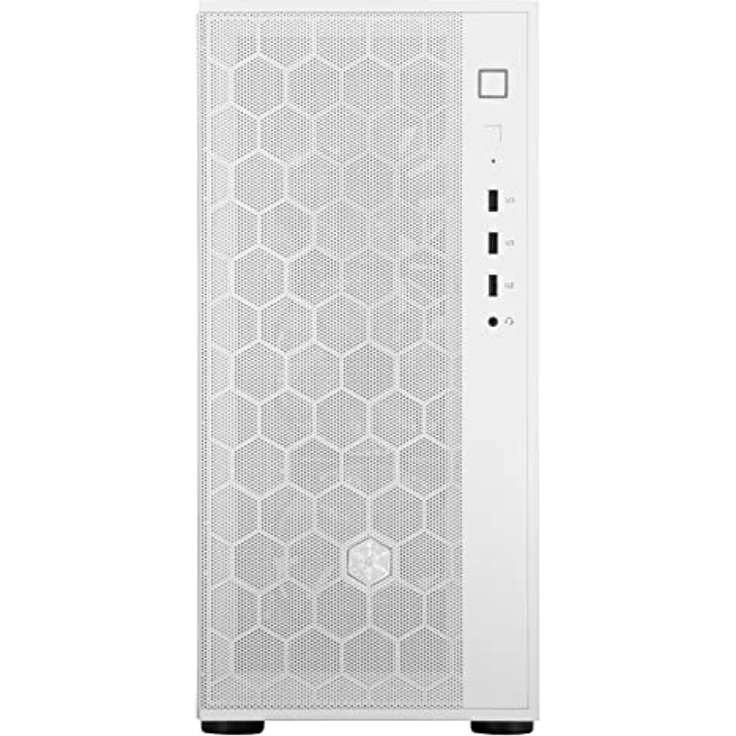 Silverstone SST-FAR1W-G-V2 - FARA R1-V2 Tower ATX Computer Gehäuse, Mesh Front Panel, Seitenteil aus gehärtetem Glas, weiß – Bild 2