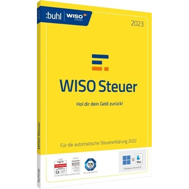 WISO Steuer 2023 (Steuerjahr 2022) Steuer Sparbuch, Mac, Start und Plus, für Browser, Windows, Mac, Smartphones und Tablets|Standard Verpackung – Bild 1