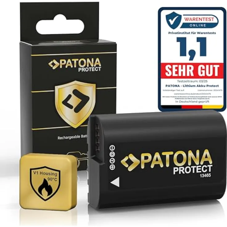 PATONA Protect V1 Akku DMW-BLK22, 2600mAh, 18.72Wh, 7.2V, kompatibel mit Panasonic Lumix S-Serie und GH-Serie, hitzebeständig, sicher und langlebig