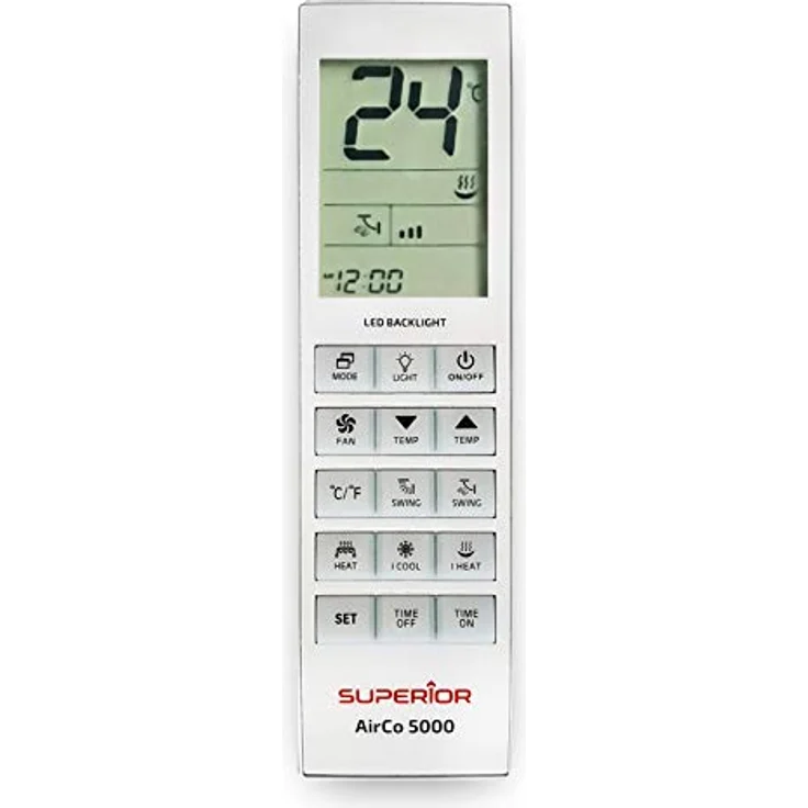 Superior Electronics AirCo 5000, Universal-Fernbedienung für Klimaanlagen mit großem hintergrundbeleuchtetem Display und zwei Programmiermodi, SUPCU005 – Bild 2