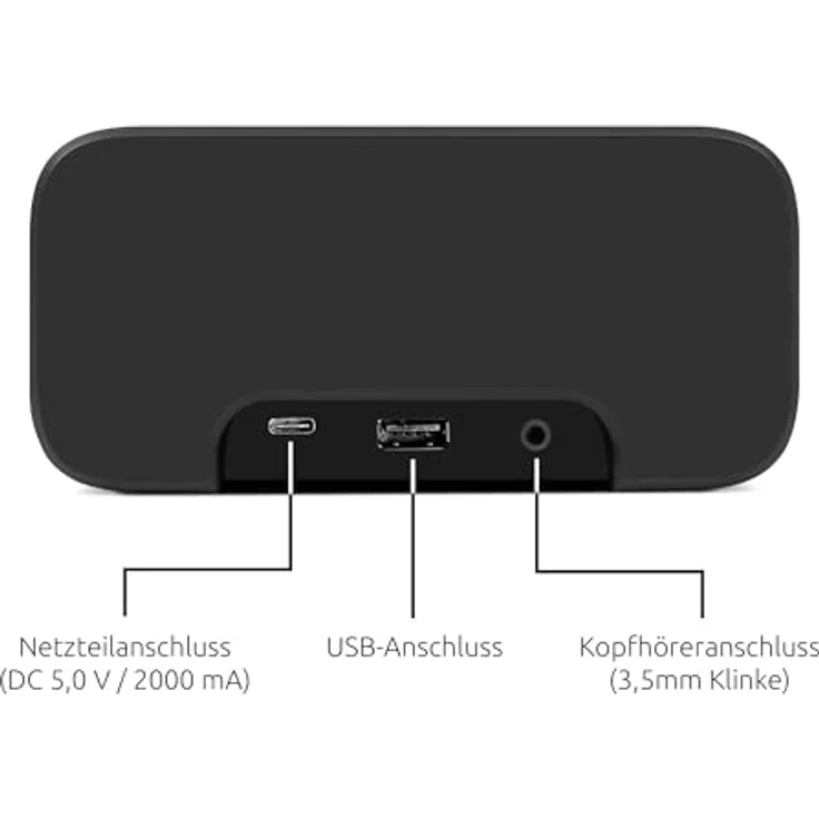 TechniSat DIGITRADIO 52 ASA, DAB+ Radiowecker mit Automatic Safety Alert, dreifacher Wecktimer, dimmbares LC Display, Bluetooth Audiostreaming, grau/weiß – Bild 2