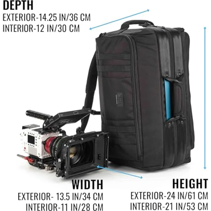 Tenba Cineluxe 24 (V2) Fotorucksack, Kameratasche für professionelle Videoproduktion, Schwarz – Bild 2