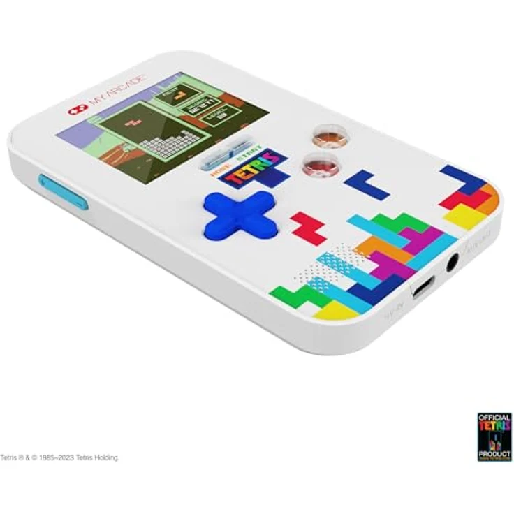 ATARI Go Gamer Tetris, tragbare Spielekonsole in weiß/blau mit 2,5 Zoll Bildschirm – Bild 2