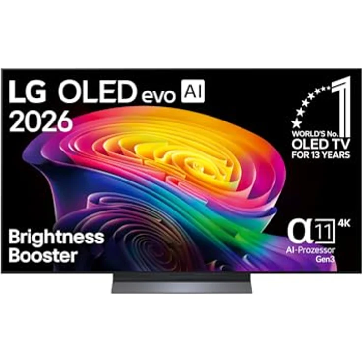 LG OLED55C6ELB, 55 Zoll 4K OLED evo AI TV mit α11 Gen3 Prozessor, 120Hz (VRR bis zu 165Hz), webOS 26, Energieklasse G – Bild 1