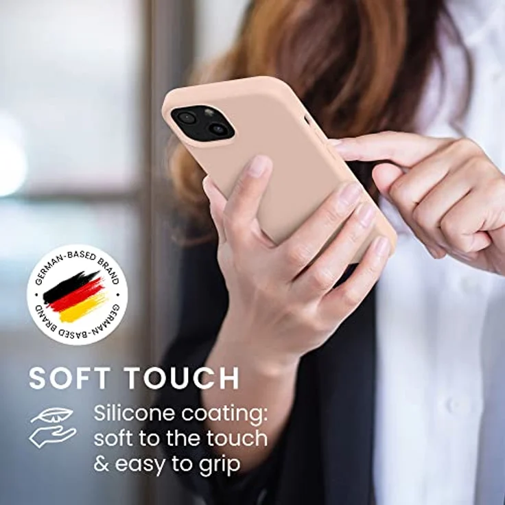 kwmobile Handyhülle für iPhone 13, Silikon Case Coconut Swirl, kabelloses Laden, rutschfeste Gummierung, elastisch und strapazierfähig – Bild 4