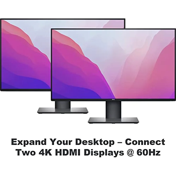 SoNNeT Dual 4K HDMI 2.0 Adapter für M1 Macs, USB-A auf USB-C, Anschluss für zwei 4K Monitore@60Hz – Bild 5