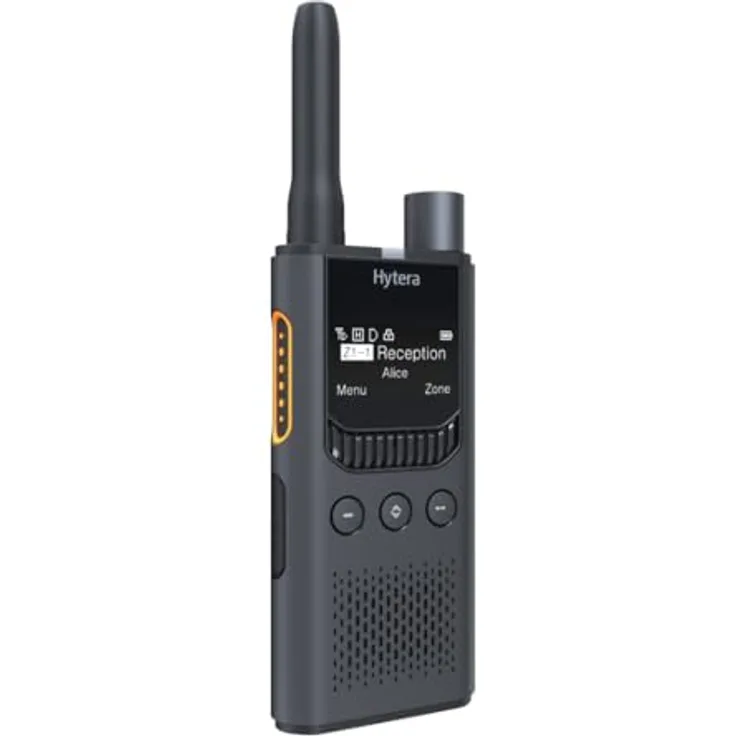 Hytera S1 Pro LF Grau, PMR-446 Walkie Talkie mit Digital- und Analog-Radio, 1,3-Zoll-OLED-Display, Geräuschunterdrückung AI und bis zu 19 Stunden Akkulaufzeit